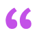 A pair of magenta quotation marks on a light-colored background.