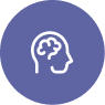 Icon of a head with a brain inside, symbolizing thinking or intelligence.